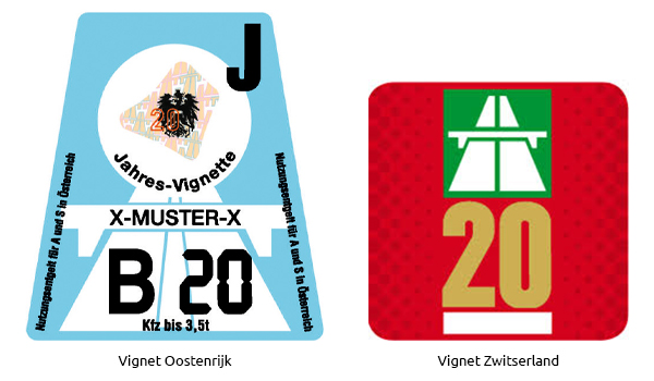 Vignet Oostenrijk Zwitserland 2020