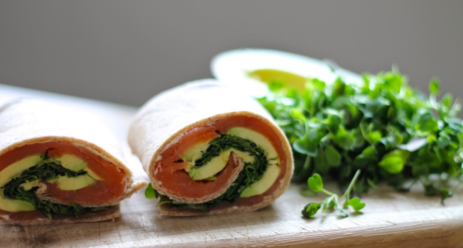 Zalm avocado wrap