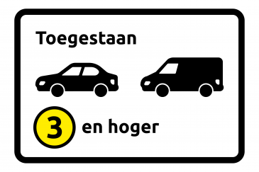 Verkeersbord voor milieuzone 3