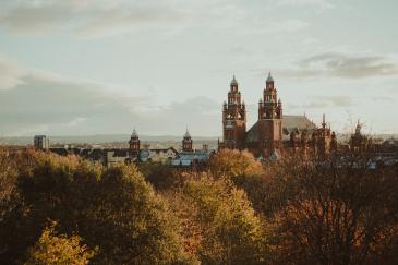 Glasgow, Schotland Winters Weekend Weg naar Glasgow
