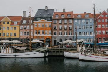 Kopenhagen, Denemarken Winters Weekend Weg naar Kopenhagen