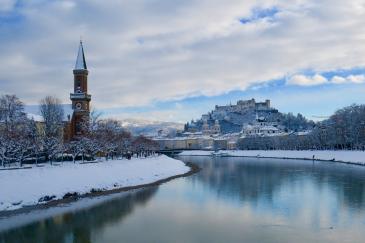 Salzburg, Oostenrijk Winters Weekend Weg in Salzburg