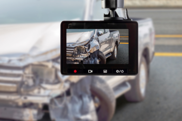 Dashcam toont beelden van autoschade