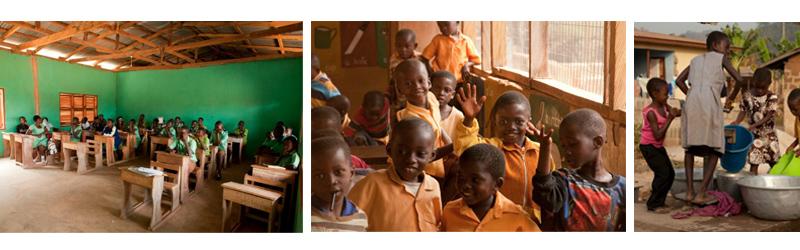 Goede doel Promovendum Kinderen op school in Afrika