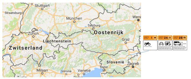Vignet Slovenië 2021 Landkaart Slovenië