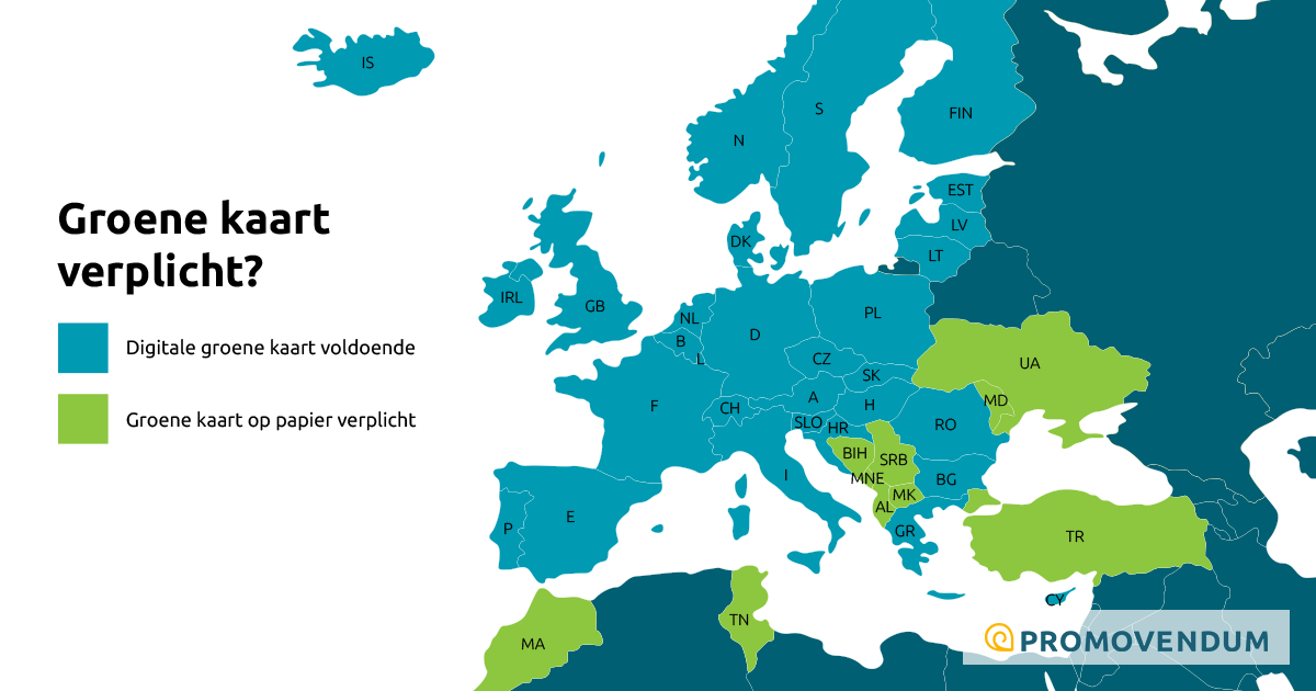 Landen groene kaart Landen groene kaart