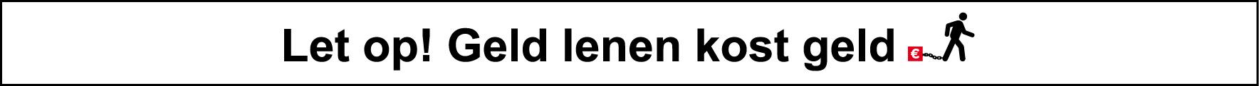 geld lenen kost geld