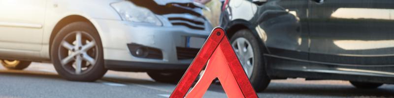 Auto ongeluk Gevarendriehoek auto ongeluk