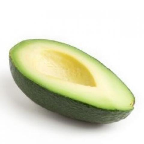 De helft van een avocado