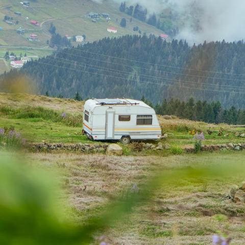 Caravan op vakantie Caravan op vakantie