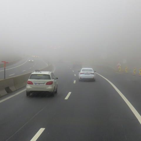 Mist op de snelweg, mag je mistlicht aan? Mist op de snelweg