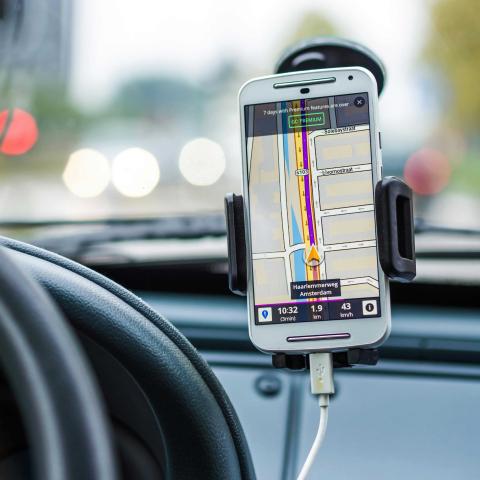 Navigatiesysteem in auto Navigatiesysteem in auto