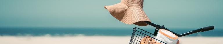 Fiets op het strand Fiets op het strand